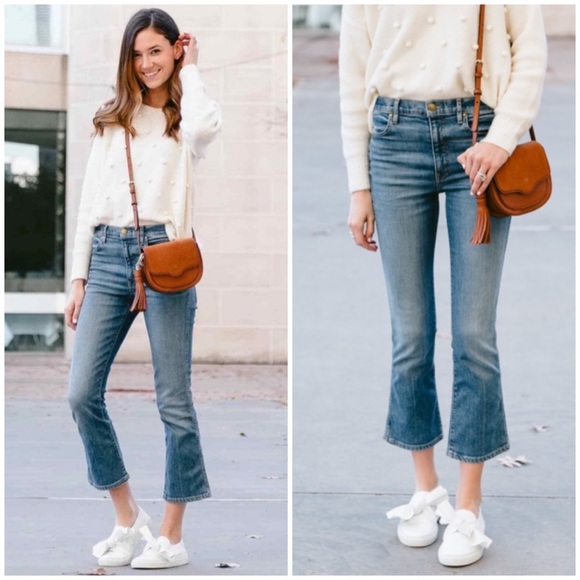 THE GREAT. Denim - THE GREAT. The Nerd Cropped Flare Jeans